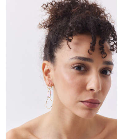 PENDIENTES DE AROS IRREGULARES EN ACERO | MULAYA