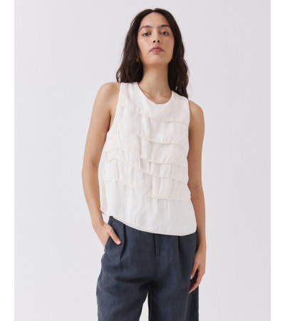 Blusa Volantes Sisa de Lino | MULAYA