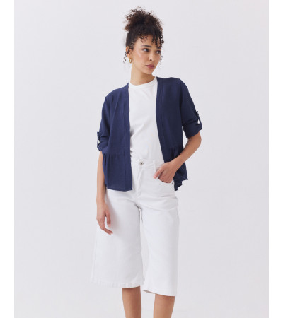 Chaqueta Ligera con Volantes y Charreteras | MULAYA