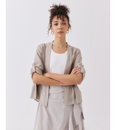 Chaqueta Ligera con Volantes y Charreteras | MULAYA