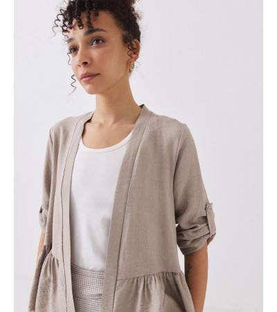 Chaqueta Ligera con Volantes y Charreteras | MULAYA