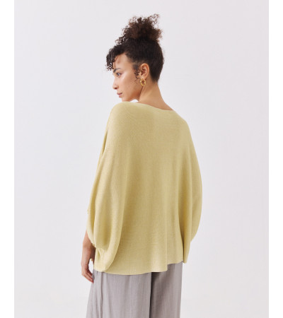 JERSEY BRILLANTE CON MANGA MURCIÉLAGO Y CUELLO BARCO | MULAYA