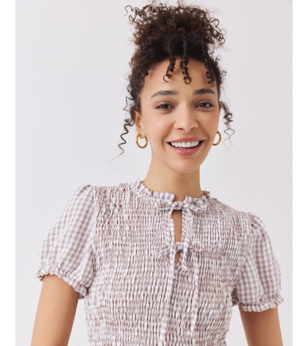 Blusa Nido Abeja Lazos Volantes | MULAYA