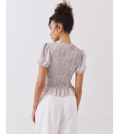 Blusa Nido Abeja Lazos Volantes | MULAYA