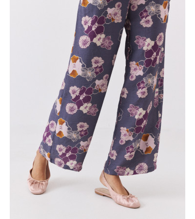Pantalón Fluido con Estampado Floral | MULAYA