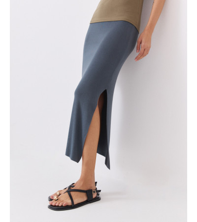 FALDA LARGA DE PUNTO CON CINTURA ELÁSTICA | MULAYA