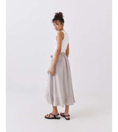 Falda de Cuadros con Volantes y Estilo Cruzado | MULAYA