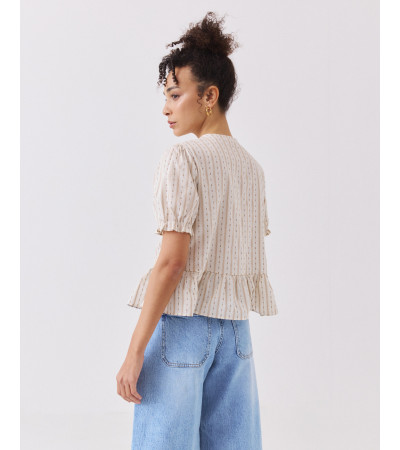 CAMISA CUELLO BOBO VOLANTES | MULAYA