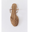 SANDALIA CANGREJERA ANTE TIRAS ENTRELAZADAS | MULAYA