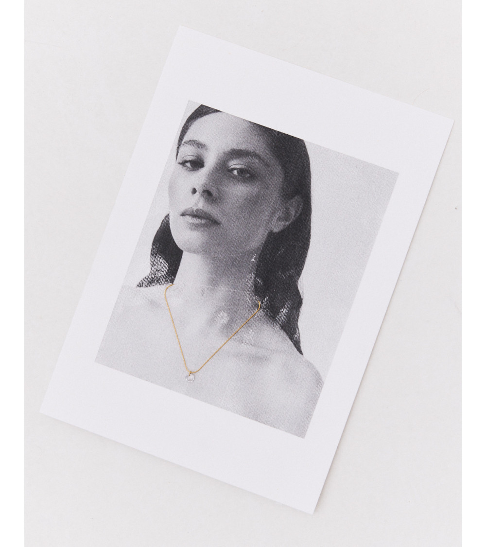 COLLAR DE ACERO CON DIJE DE CIRCONITA MINI | MULAYA