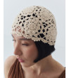 GORRO DE CROCHET CON TEJIDO FLORAL CALADO | MULAYA