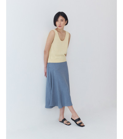 FALDA MIDI EVASÉ CON COSTURA ESTRUCTURAL | MULAYA