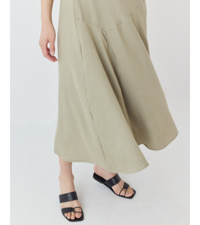 FALDA MIDI EVASÉ CON COSTURA ESTRUCTURAL | MULAYA