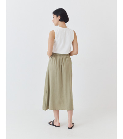 FALDA MIDI EVASÉ CON COSTURA ESTRUCTURAL | MULAYA