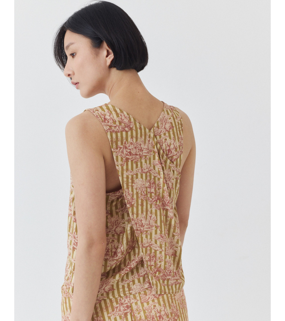 TOP ESTAMPADO CON ESPALDA CRUZADA | MULAYA