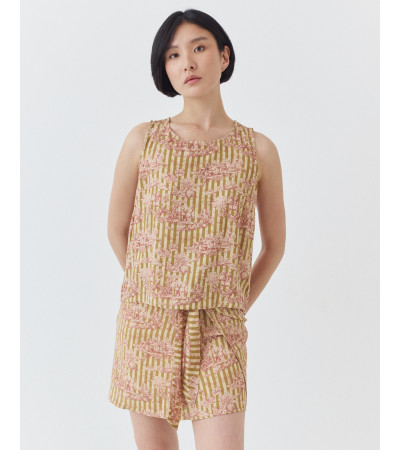 TOP ESTAMPADO CON ESPALDA CRUZADA | MULAYA