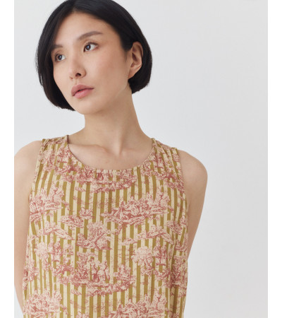 TOP ESTAMPADO CON ESPALDA CRUZADA | MULAYA