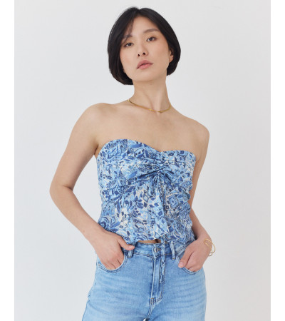 TOP BANDEAU ESTAMPADO CON LAZADAS | MULAYA