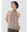 TOP HALTER ESTAMPADO CON ABERTURA TRASERA | MULAYA