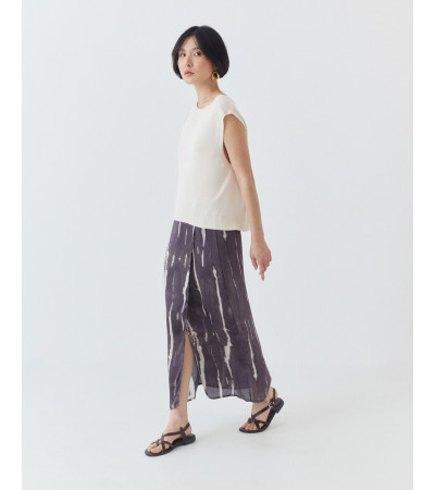 FALDA MIDI ESTAMPADA CRUZADA CON CINTURA ELÁSTICA | MULAYA