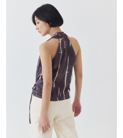 TOP CRUZADO ESTAMPADO CON LAZADA LATERAL | MULAYA