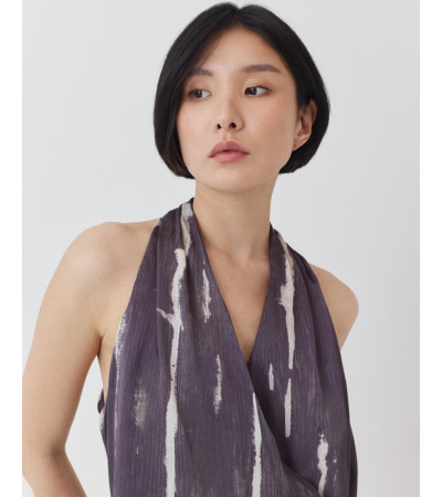 TOP CRUZADO ESTAMPADO CON LAZADA LATERAL | MULAYA