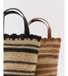 BOLSO DE MANO DE RAFIA CON COLORES Y ASA LARGA | MULAYA