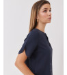 CAMISA DE CUELLO REDONDO CON BOTONES Y ABERTURAS | MULAYA