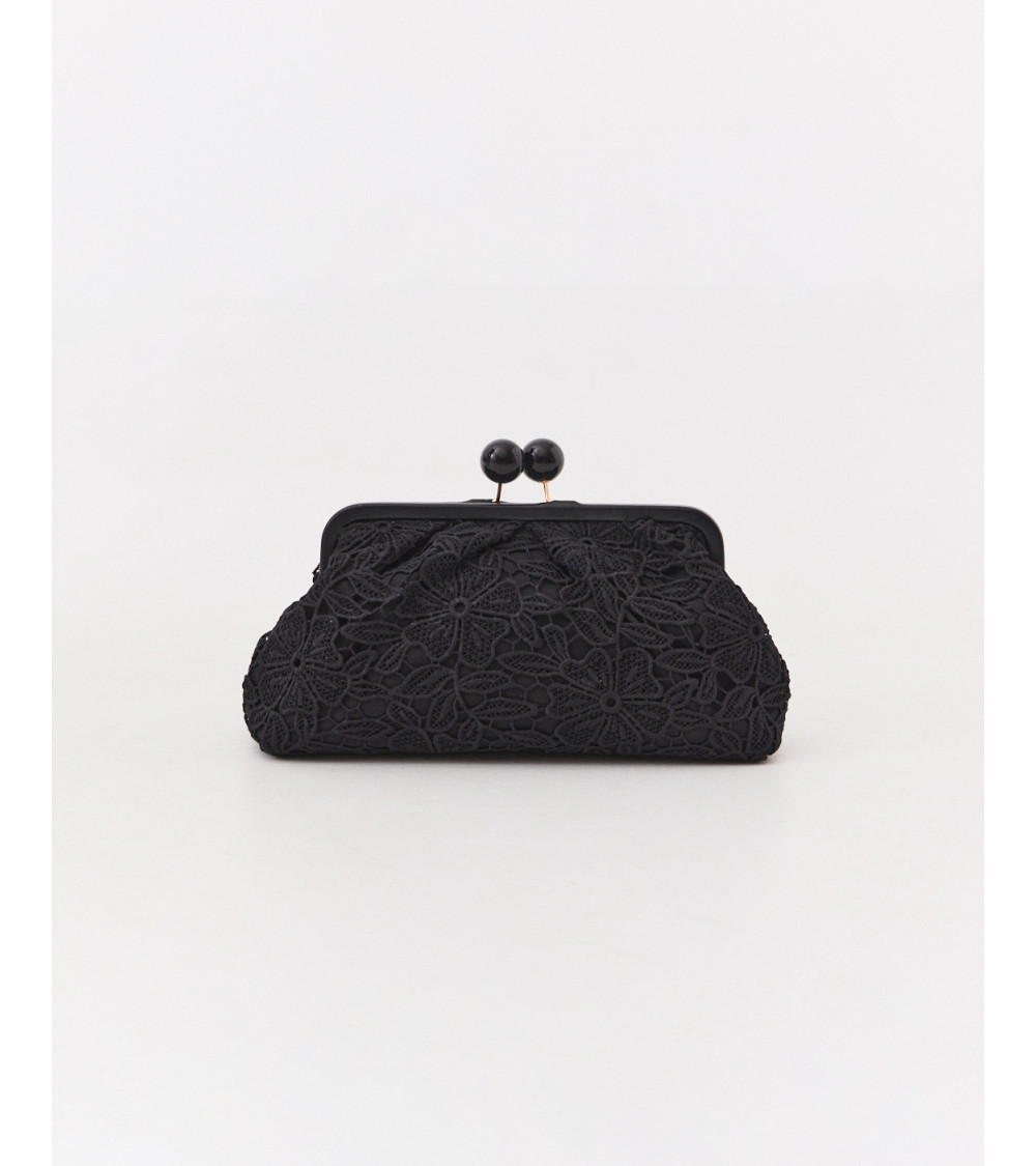 BOLSO CLUTCH DE ENCAJE CON CIERRE BOQUILLA | MULAYA