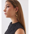 PENDIENTES LARGOS CON DISEÑO DE HOJAS EN ACERO | MULAYA