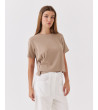 CAMISETA CROP BOXY FIT CON CUELLO REDONDO | MULAYA