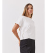 CAMISETA CROP BOXY FIT CON CUELLO REDONDO | MULAYA