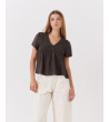 BLUSA LINO NIDO DE ABEJA Y CORTE PEPLUM | MULAYA