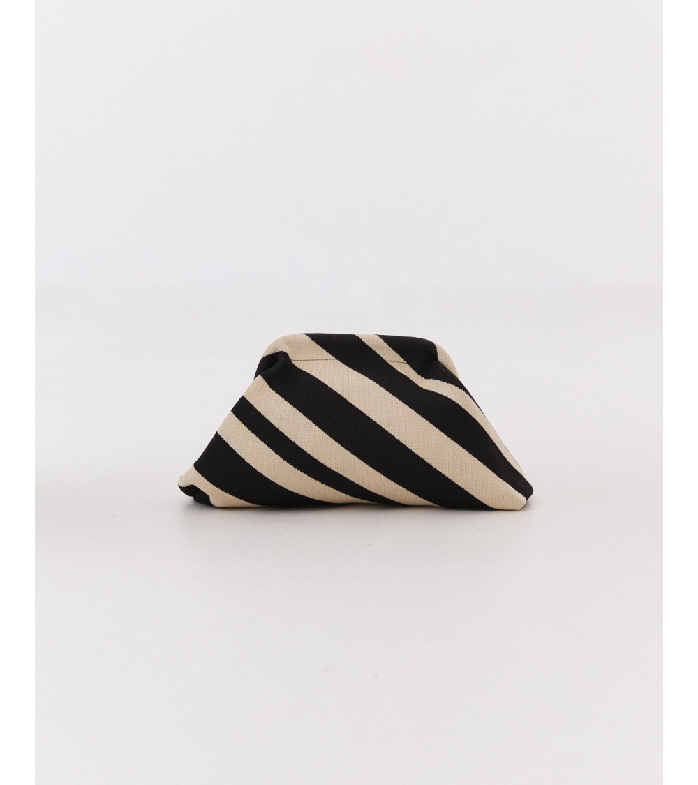 BOLSO DE MANO POUCH CON RAYAS BICOLOR | MULAYA