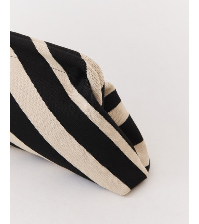 BOLSO DE MANO POUCH CON RAYAS BICOLOR | MULAYA