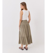 FALDA MIDI CAPAS CON NIDO DE ABEJA | MULAYA