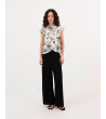 BLUSA ORIENTAL CRUZADA CON CUELLO MAO | MULAYA