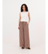 PANTALÓN WIDE LEG DE RAYAS CON LAZADA | MULAYA