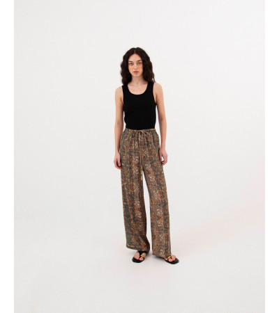 PANTALÓN ANCHO ESTAMPADO PAISLEY | MULAYA
