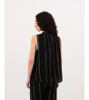 BLUSA DE RAYAS CON VOLANTES Y CORDONES | MULAYA