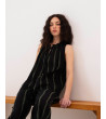 BLUSA DE RAYAS CON VOLANTES Y CORDONES | MULAYA
