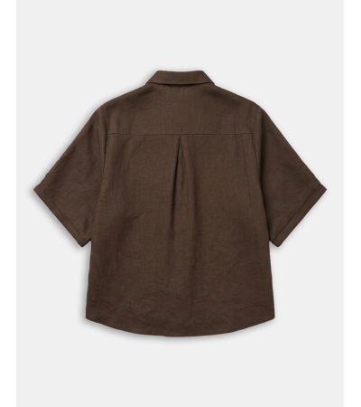 CAMISA DE LINO CON BOLSILLO FRONTAL | MULAYA