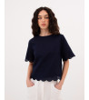 BLUSA CON ACABADOS EN ONDAS | MULAYA