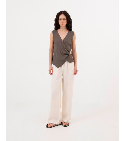 TOP CRUZADO CON BROCHE PLATEADO | MULAYA