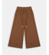 PANTALÓN PALAZZO CON VOLANTES EFECTO CAPA | MULAYA