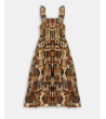 VESTIDO LARGO ESTAMPADO CON VOLANTES | MULAYA