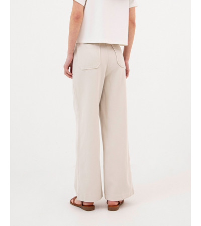PANTALÓN WIDE LEG CON BOLSILLOS DE PARCHE | MULAYA