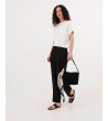 PANTALÓN CROPPED DE TIRO ALTO CON BOLSILLOS | MULAYA