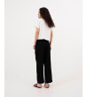 PANTALÓN CROPPED DE TIRO ALTO CON BOLSILLOS | MULAYA