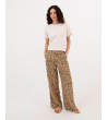 PANTALÓN WIDE LEG ESTAMPADO CON BOTÓN DORADO | MULAYA
